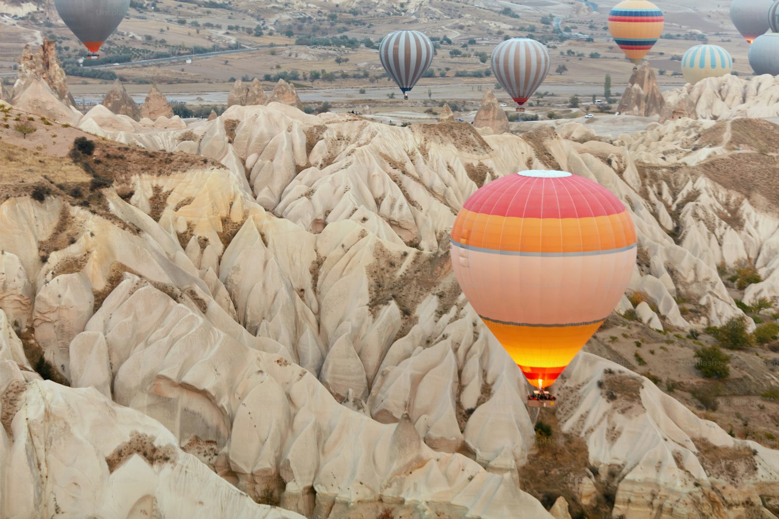 Dawn over Cappadocia by hot-air balloon