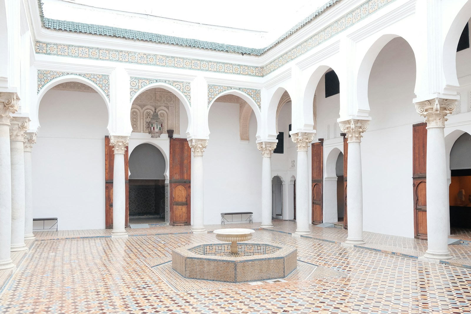 A restored riad courtyard in the Fez medina